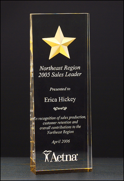 Constellation Series Acrylic Award with Etched Star