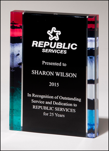 Premium Series Acrylic Award with Stained Glass Pattern