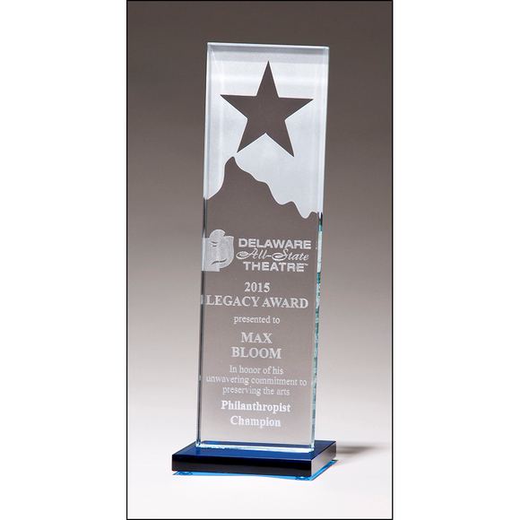 Star and Mountain Peak Glass Award