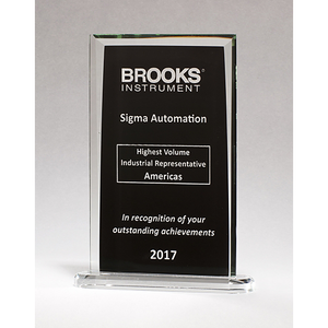 Black Rectangular Glass Award