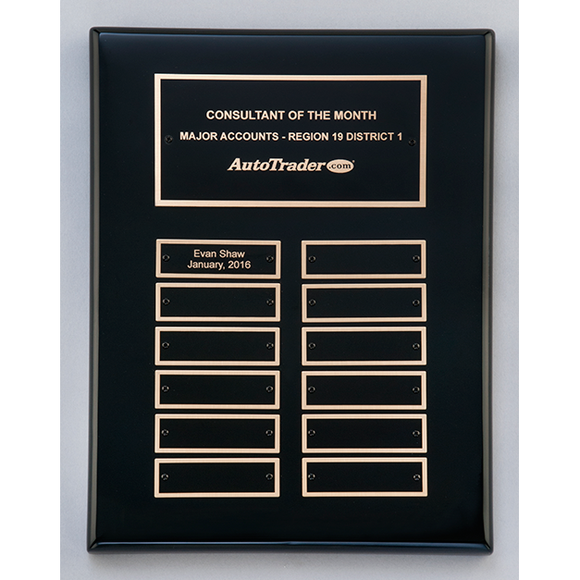 Black Stained Piano Finish Perpetual Plaque