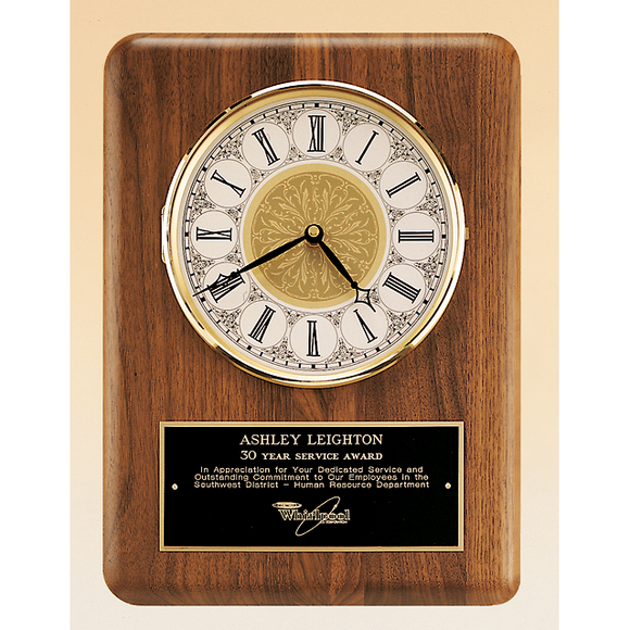 American Walnut Vertical Clock – 11 “ x 15”