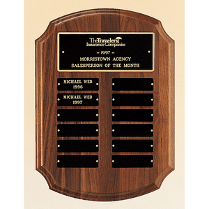 11" x 15" 12 Plate Perpetual Plaque with Notched Edges