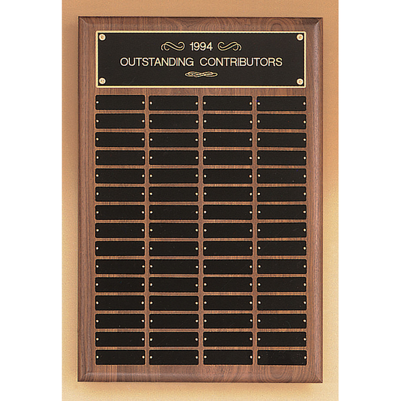 Solid American Walnut Plaque with 6 Combinations
