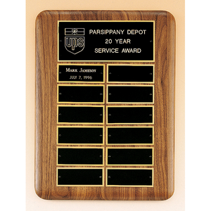 Solid American Walnut Plaque with 2 Combinations